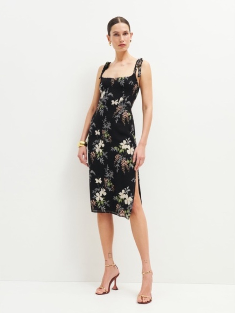 Worn Once Pristine Condition Reformation Besse Midi Dress